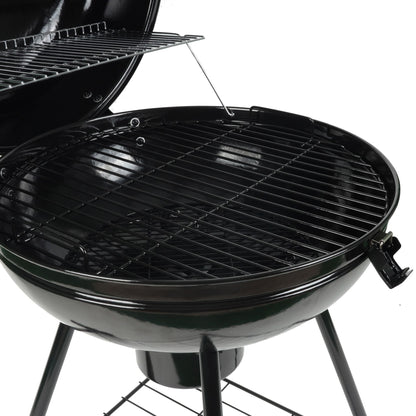 Grill Boss 22" Kettle Charcoal Grill, Porcelain Lid, Large Cooking Area, Black