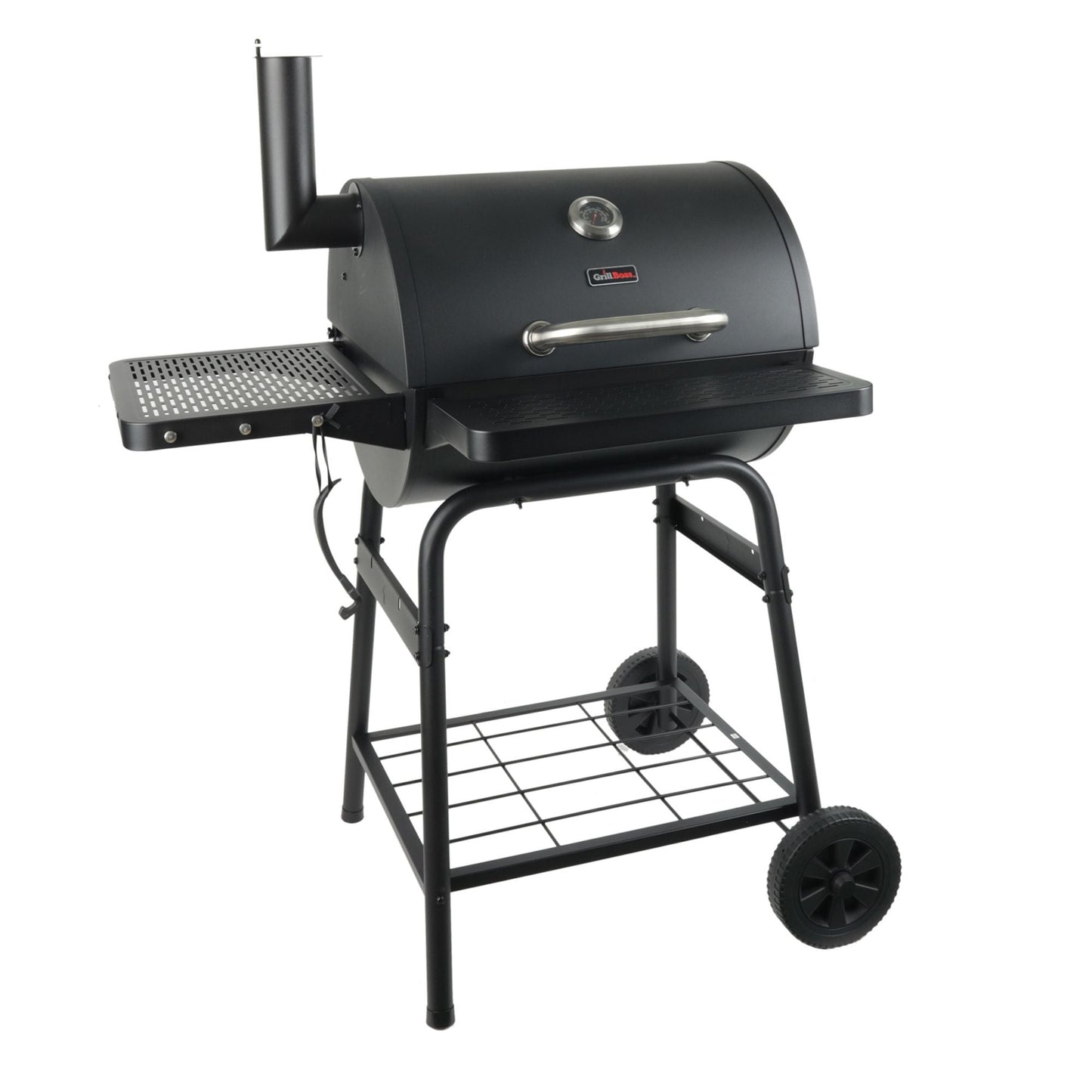 Grill Boss 23" Charcoal Barrel Grill, Adjustable Grate Large Cooking Area, Black