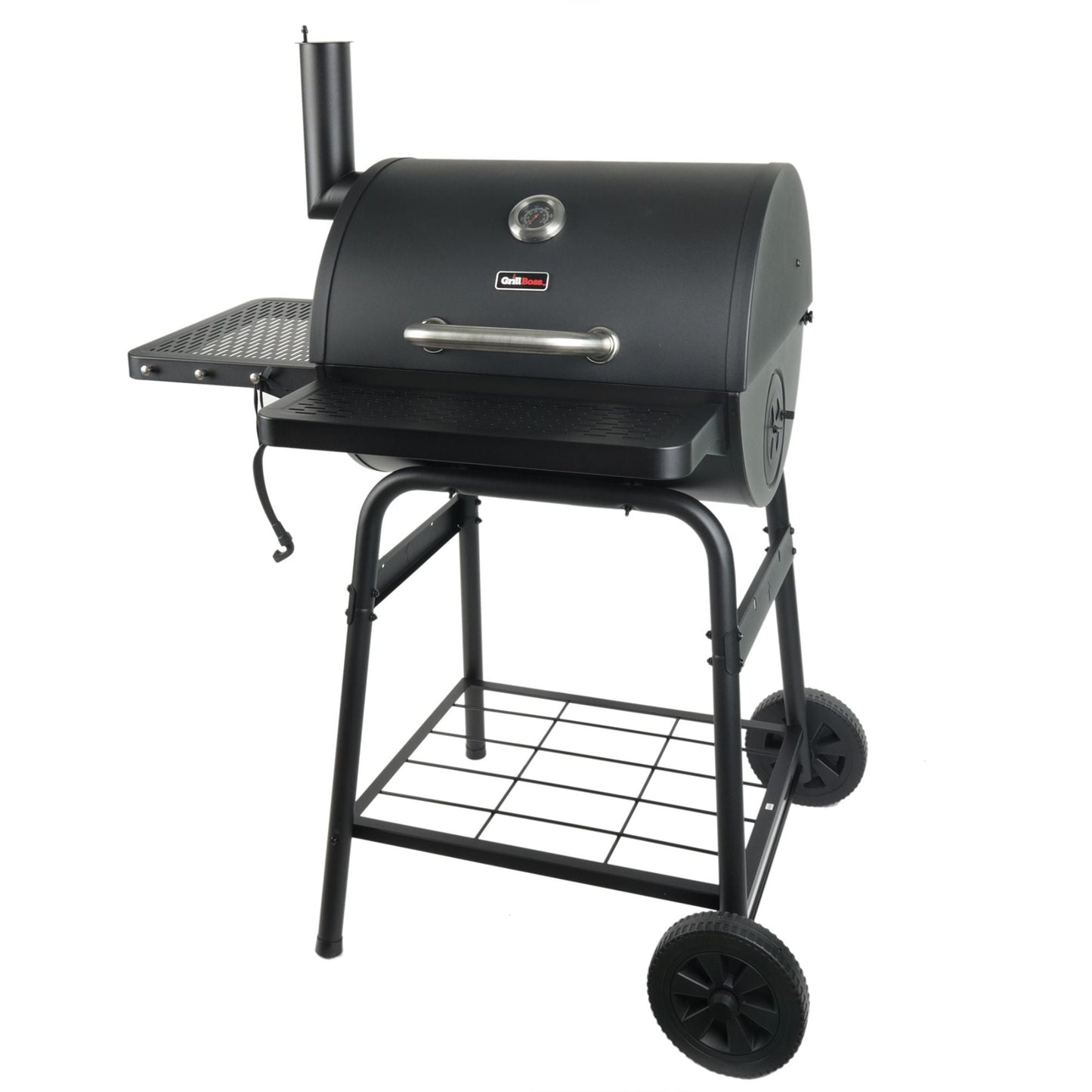 Grill Boss 23" Charcoal Barrel Grill, Adjustable Grate Large Cooking Area, Black