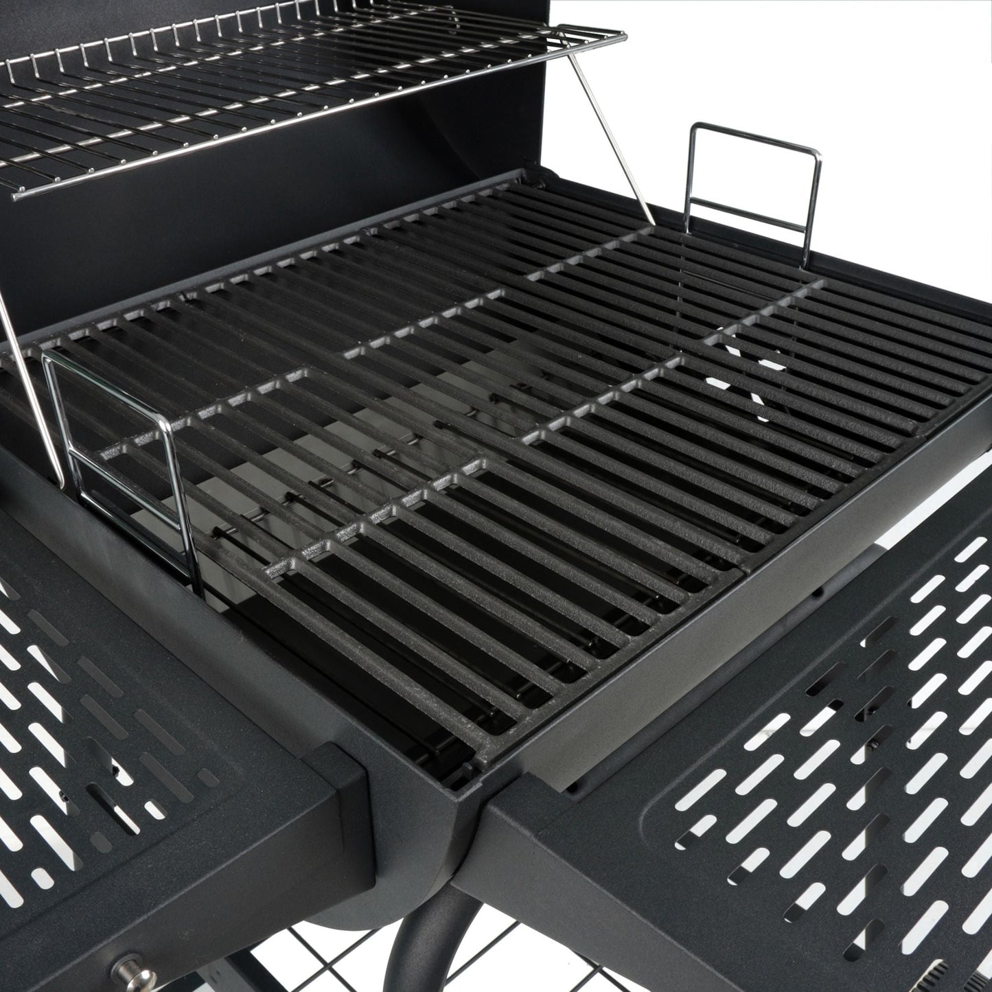Grill Boss 23" Charcoal Barrel Grill, Adjustable Grate Large Cooking Area, Black