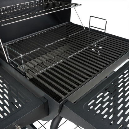 Grill Boss 23" Charcoal Barrel Grill, Adjustable Grate Large Cooking Area, Black
