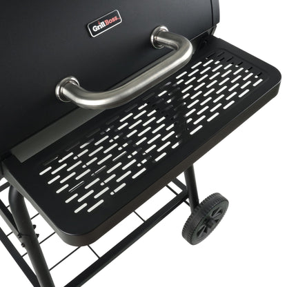 Grill Boss 23" Charcoal Barrel Grill, Adjustable Grate Large Cooking Area, Black
