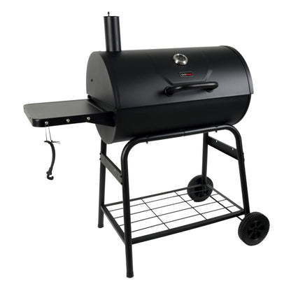 Grill Boss 30" Charcoal Barrel Grill, Adjustable Grate Large Cooking Area, Black