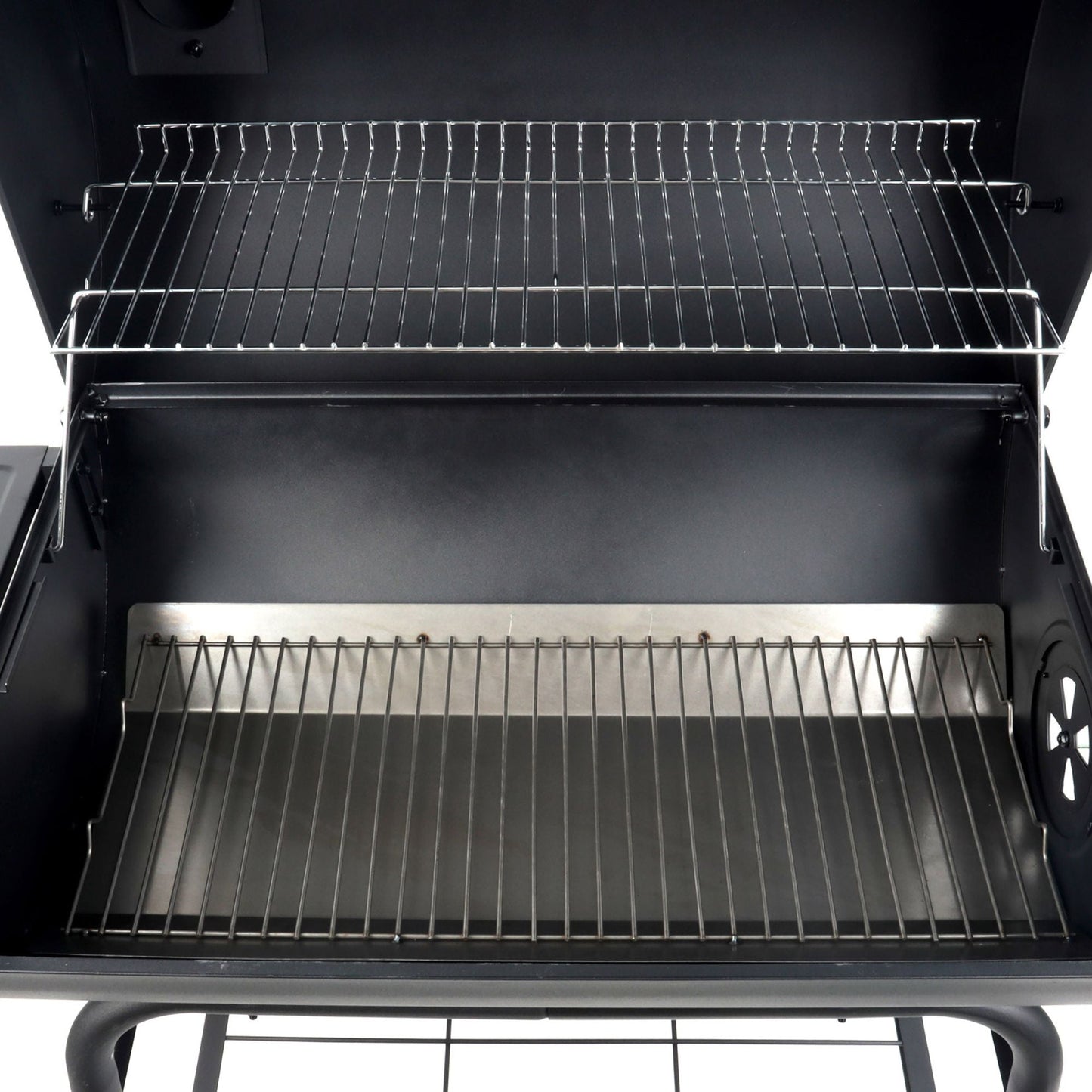 Grill Boss 30" Charcoal Barrel Grill, Adjustable Grate Large Cooking Area, Black
