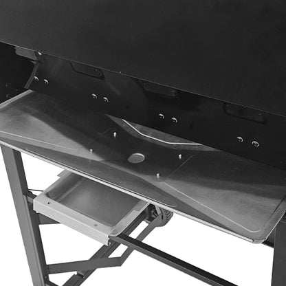 Grill Boss 4-Burner Outdoor Propane Gas Grill with Side Burner and Wheels, Black