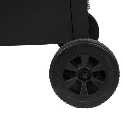 Grill Boss 4-Burner Outdoor Propane Gas Grill with Side Burner and Wheels, Black