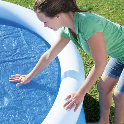 Bestway Round Solar Pool Cover for 10’ Round Above Ground Swimming Pools, Blue