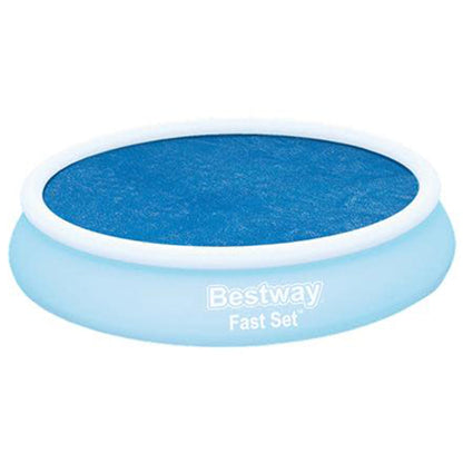 Bestway Round Solar Pool Cover for 10’ Round Above Ground Swimming Pools, Blue