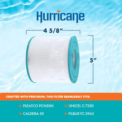 Hurricane 4 Pack HF4401-02 Advanced Pool and Spa Filter Cartridge Replacement