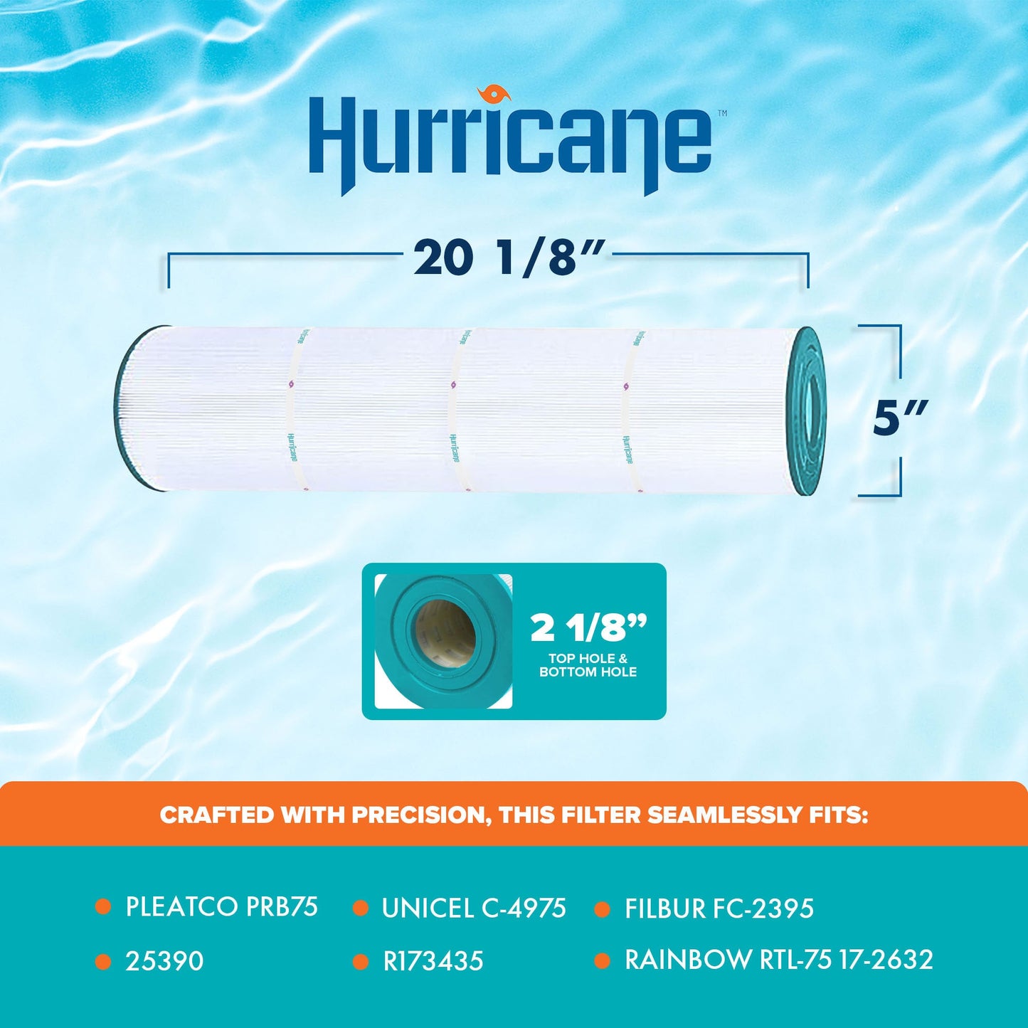Hurricane 2 Pack HF4975-01 Advanced Pool and Spa Filter Cartridge Replacement