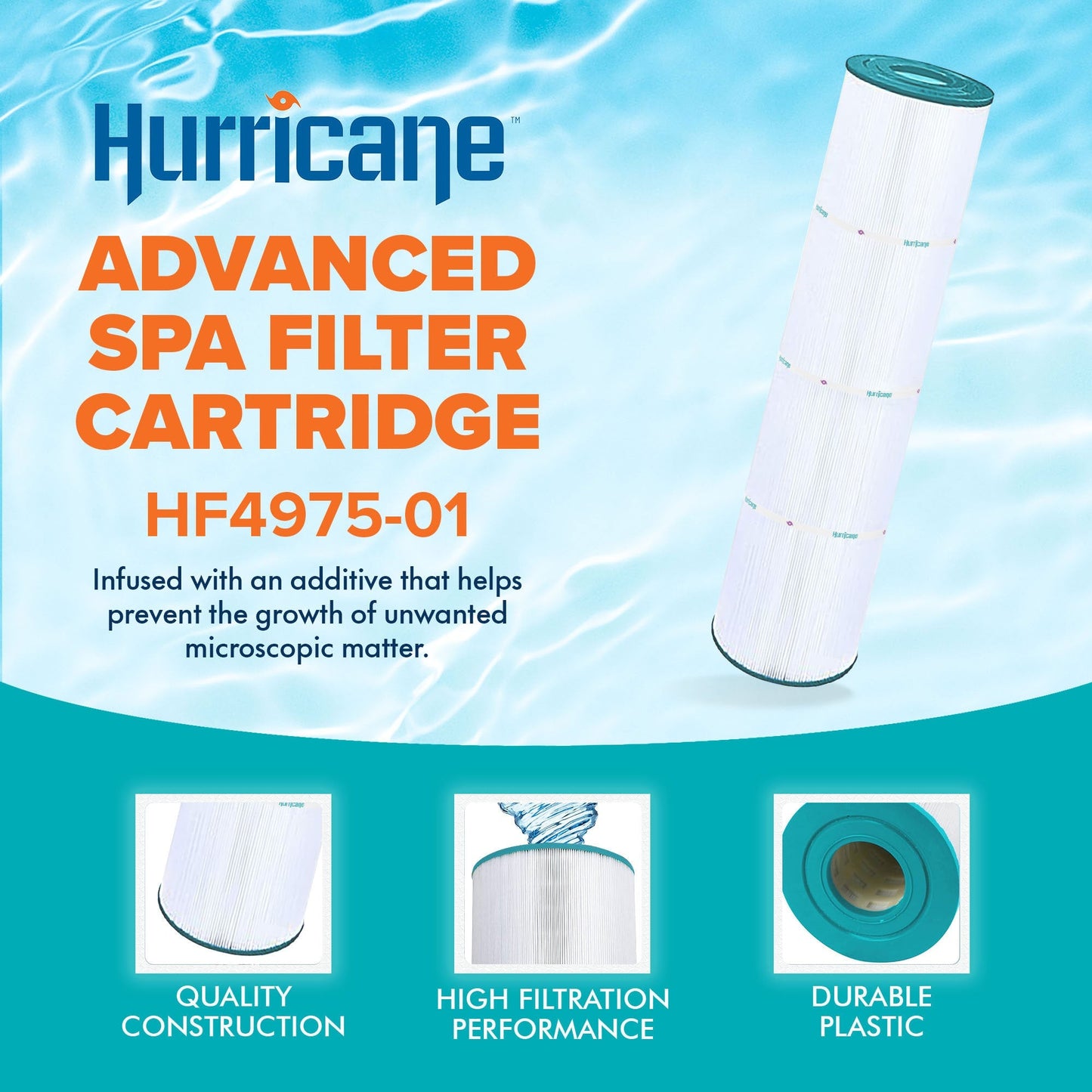 Hurricane 2 Pack HF4975-01 Advanced Pool and Spa Filter Cartridge Replacement
