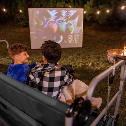 Disc-O-Bed Youth Double Cot Kid-O-Bunk, Storage Organizers & Carry Bag, Grey