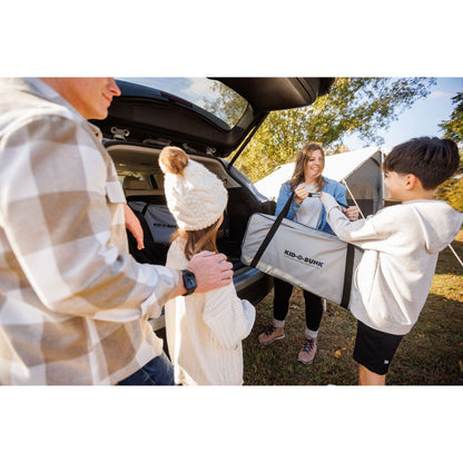 Disc-O-Bed Youth Double Cot Kid-O-Bunk w/ 200 Pound Capacity & Carry Bags, Black