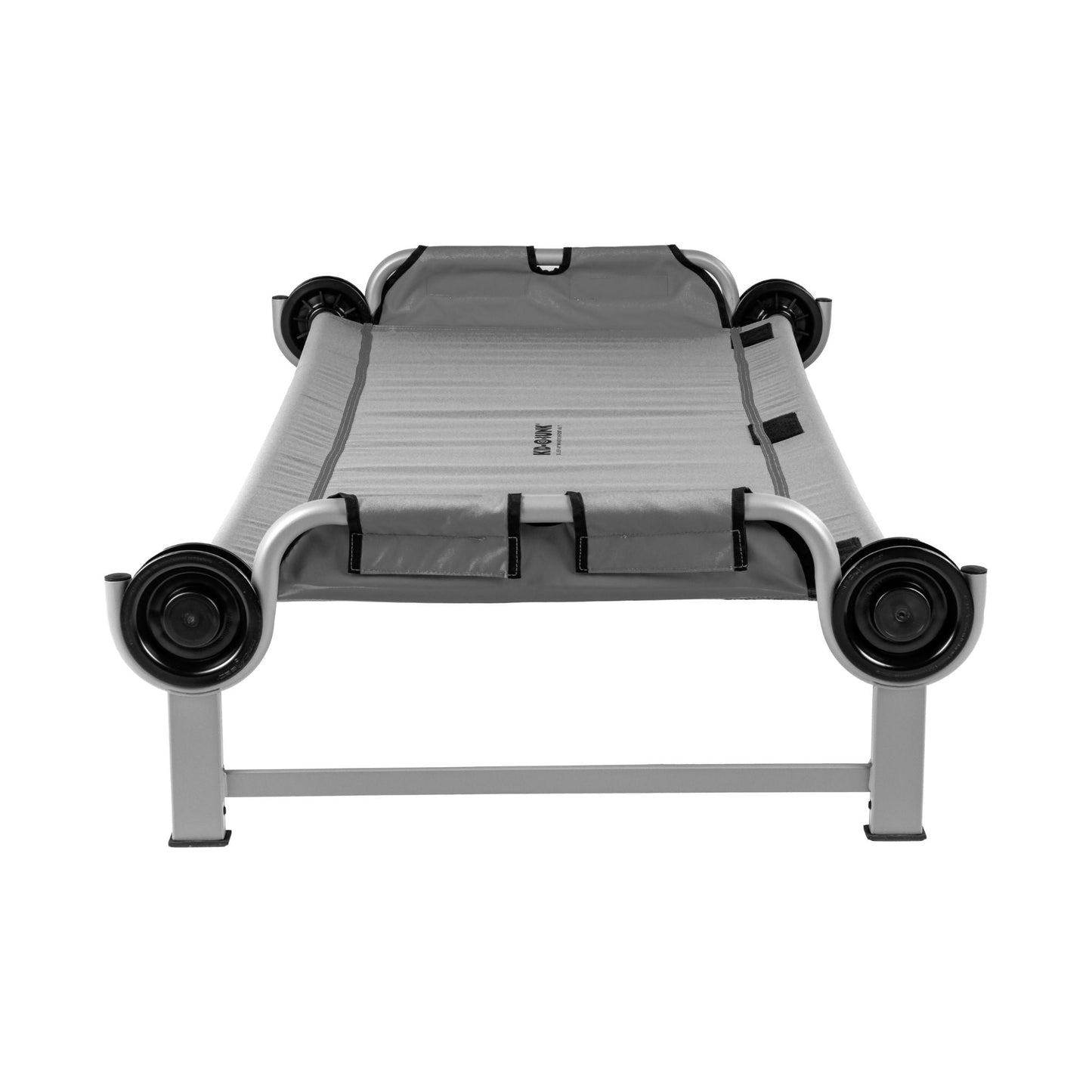 Disc-O-Bed Youth Single Cot Kid-O-Bed with Storage Organizer & Carry Bag, Grey