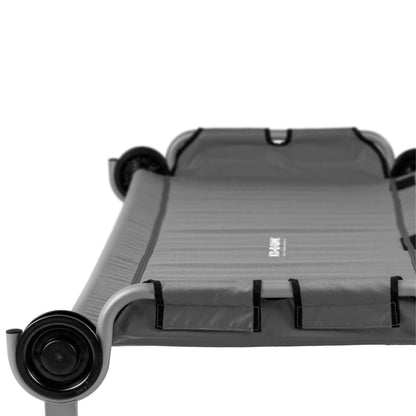 Disc-O-Bed Youth Single Cot Kid-O-Bed with Storage Organizer & Carry Bag, Grey