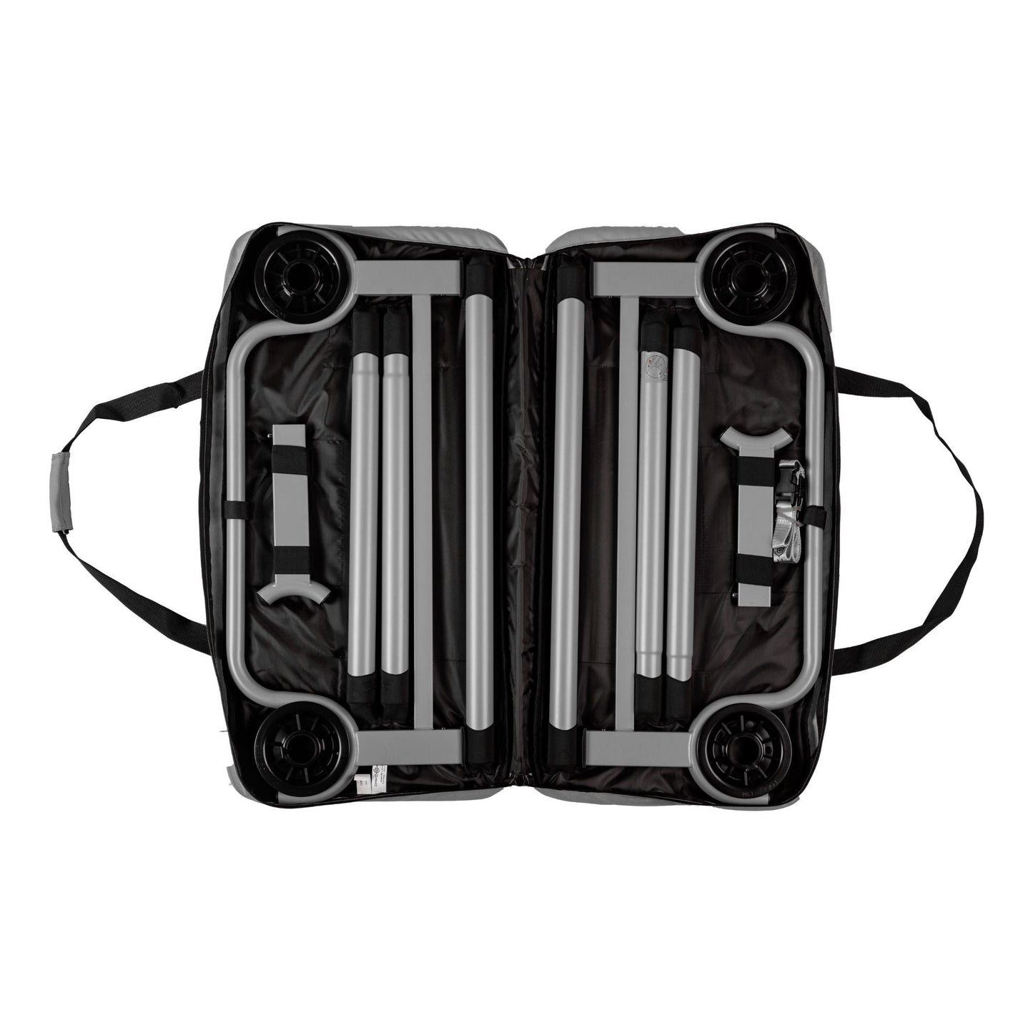 Disc-O-Bed Youth Single Cot Kid-O-Bed with Storage Organizer & Carry Bag, Grey