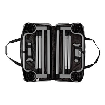 Disc-O-Bed Youth Single Cot Kid-O-Bed with Storage Organizer & Carry Bag, Grey