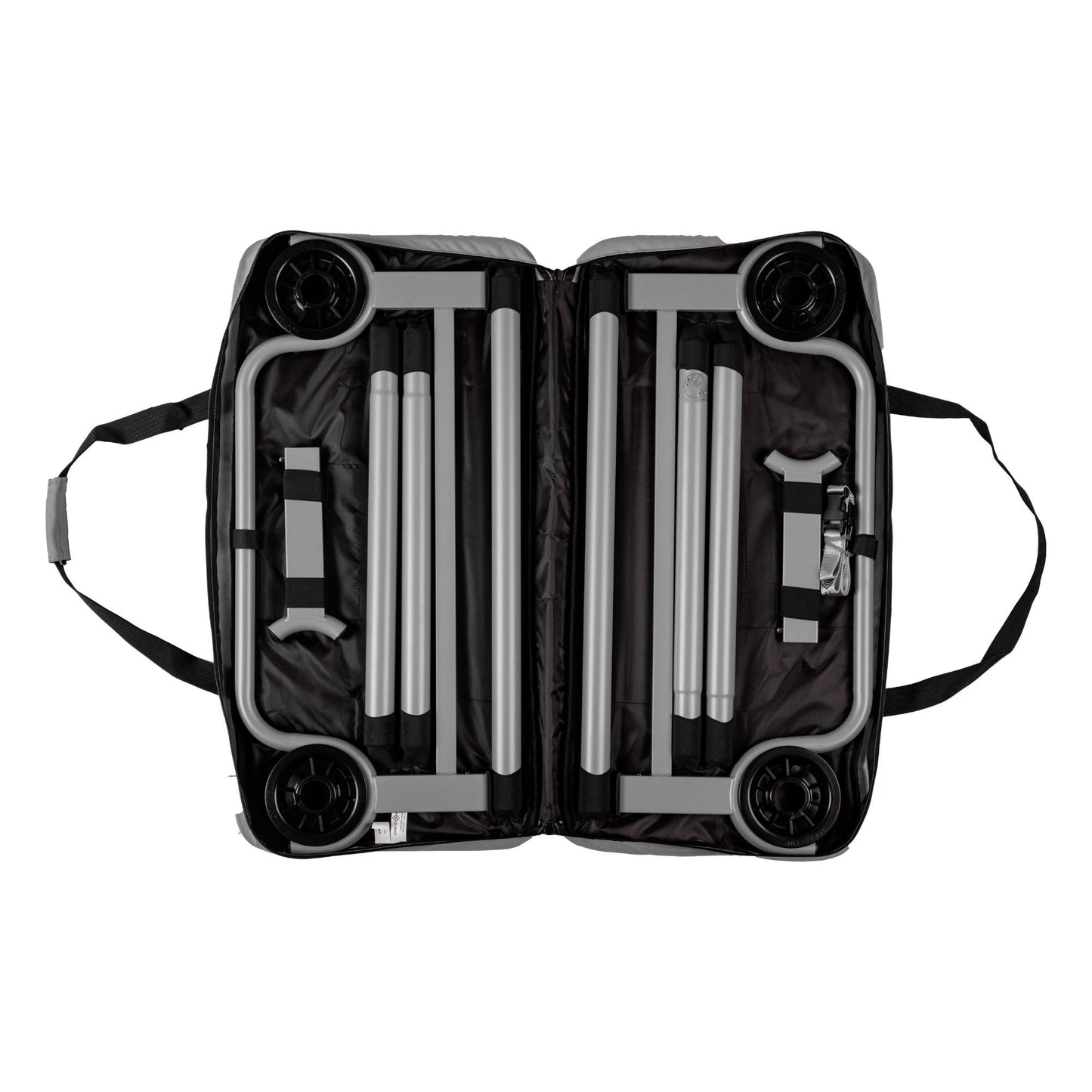 Disc-O-Bed Youth Single Cot Kid-O-Bed with Storage Organizer & Carry Bag, Black