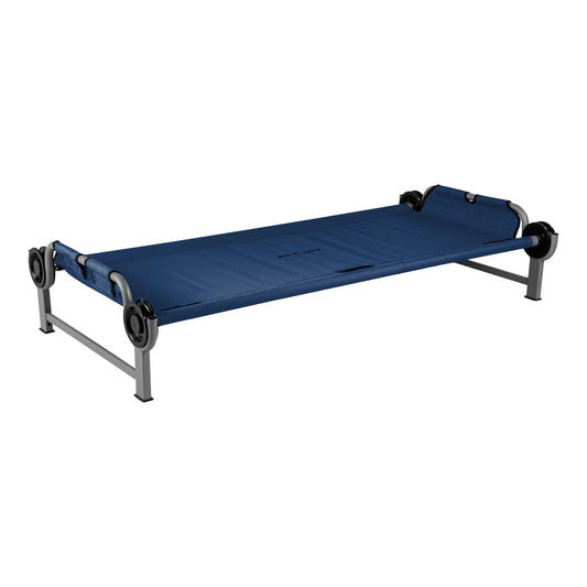 Disc-O-Bed Youth Single Cot Kid-O-Bed with Storage Organizer & Carry Bag, Navy