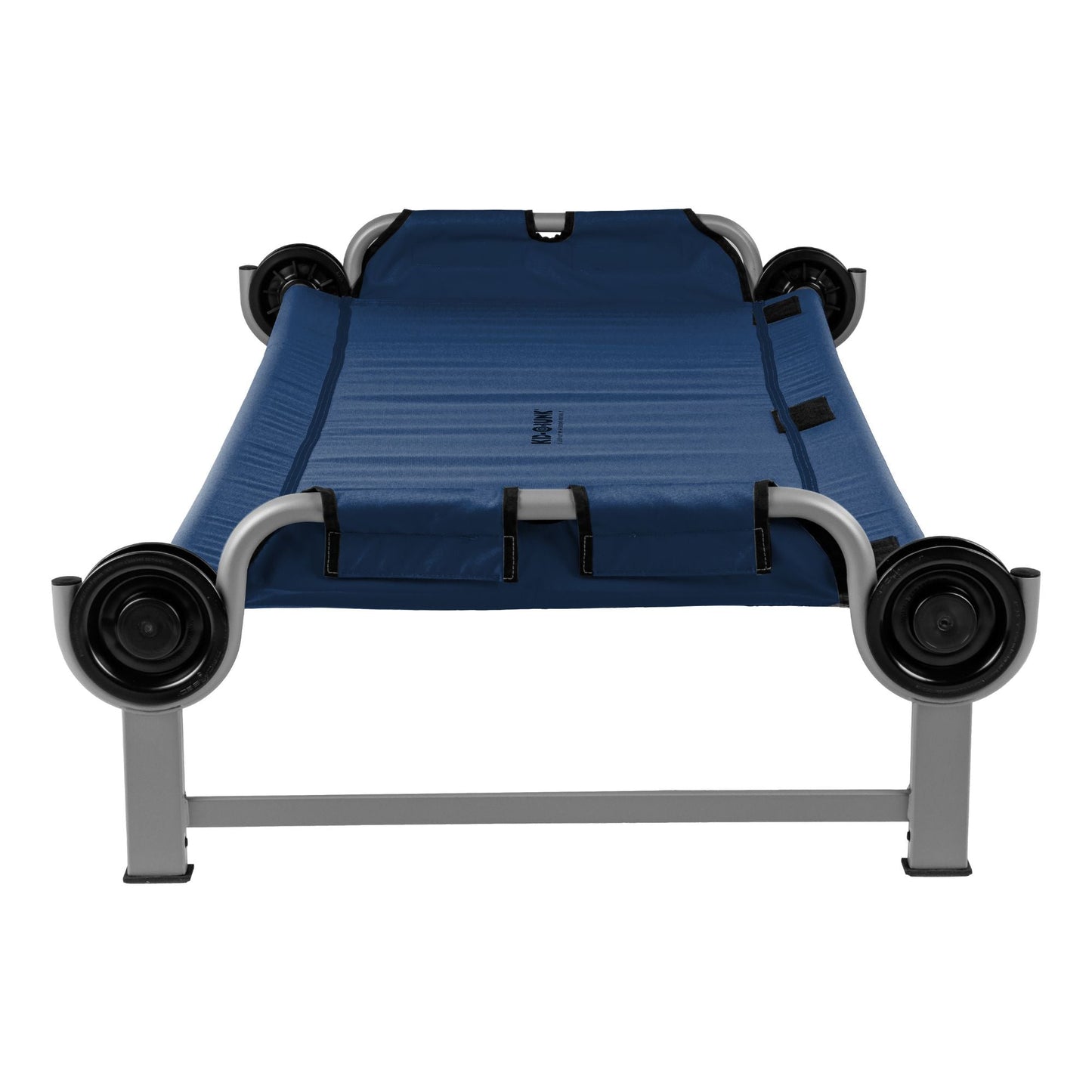 Disc-O-Bed Youth Single Cot Kid-O-Bed with Storage Organizer & Carry Bag, Navy