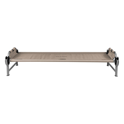 Disc-O-Bed Youth Single Cot Kid-O-Bed with Storage Organizer & Carry Bag, Tan