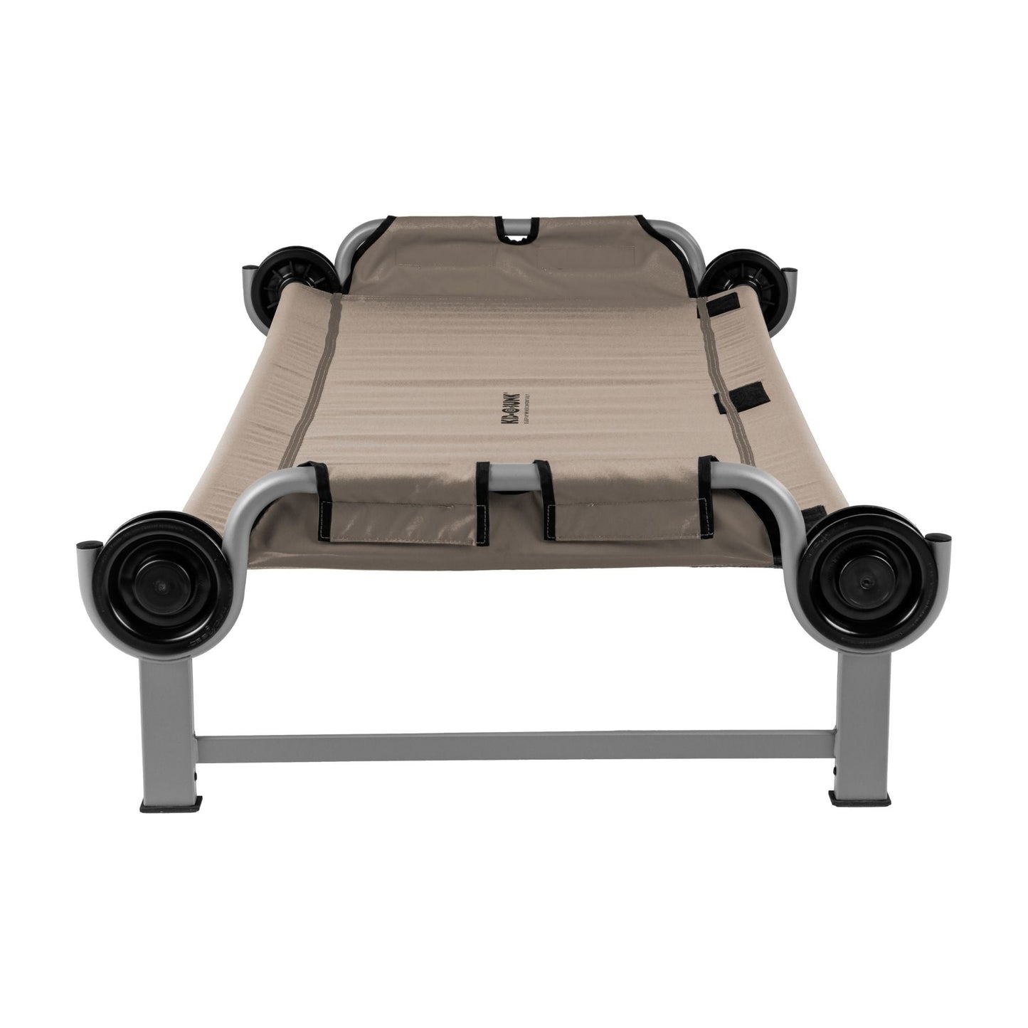 Disc-O-Bed Youth Single Cot Kid-O-Bed with Storage Organizer & Carry Bag, Tan