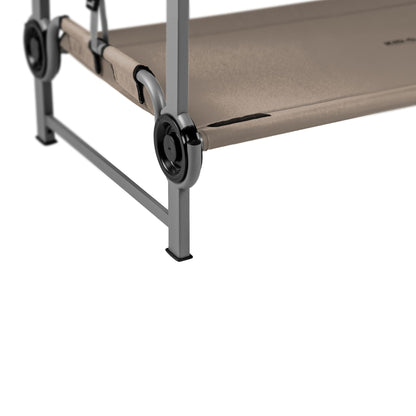 Disc-O-Bed Youth Single Cot Kid-O-Bed with Storage Organizer & Carry Bag, Tan