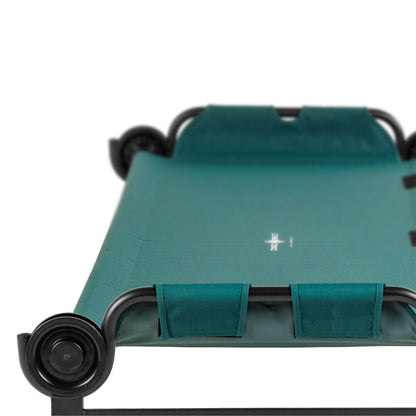 Disc-O-Bed Single Cot, Portable Sleep Solution for Tents & Cabins, Green, Large