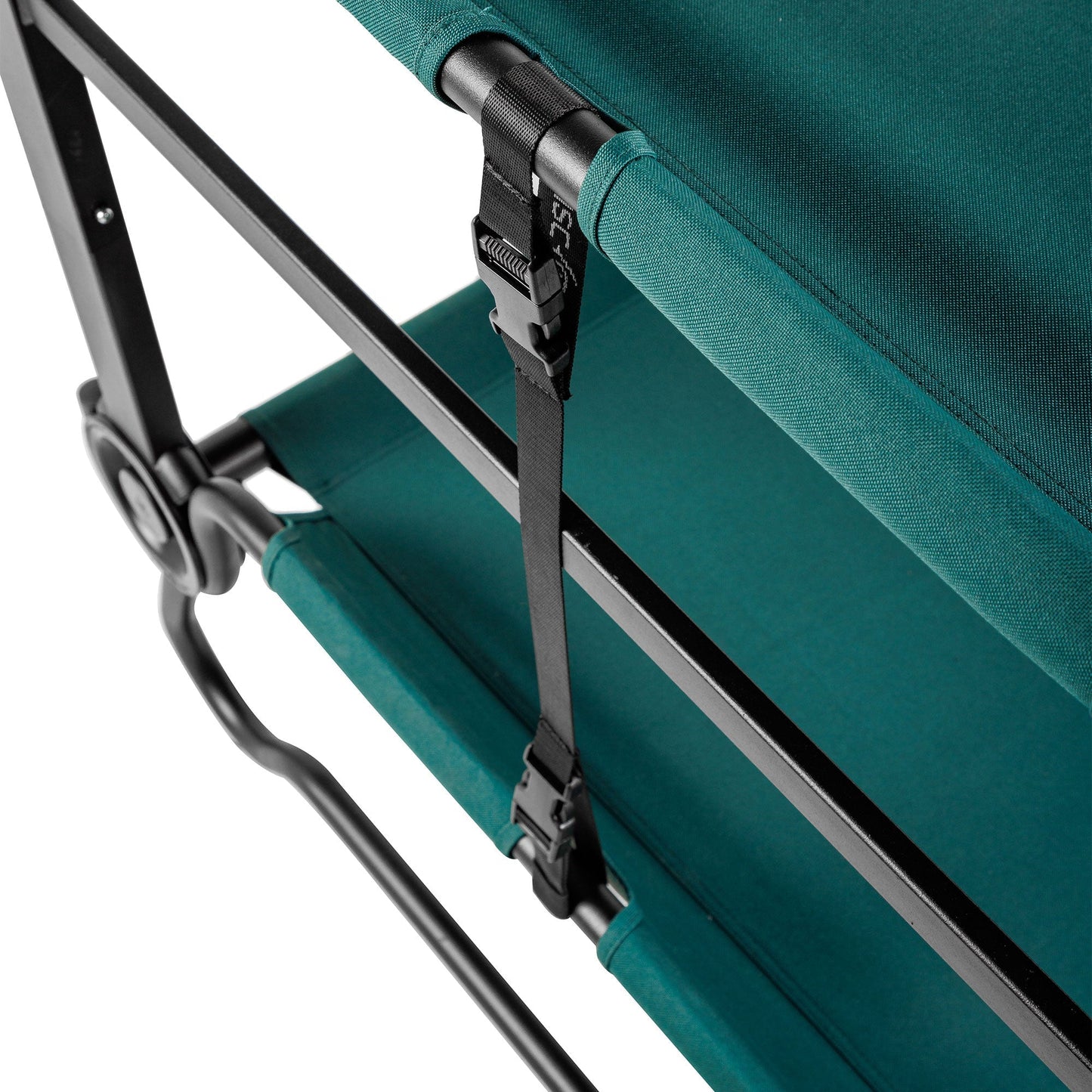 Disc-O-Bed Extra Large Outdoor Convertible 2 Person Portable Camping Cots, Green