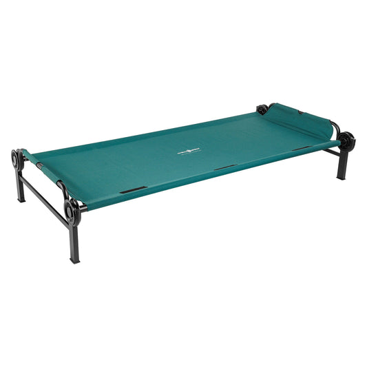 Disc-O-Bed Single Cot, Portable Sleep Solution for Tents & Cabins, Green, XL