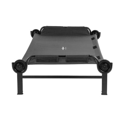 Disc-O-Bed Single Cot, Portable Sleep Solution for Tents & Cabins, Black, XL