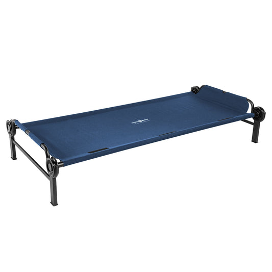 Disc-O-Bed Single Cot, Portable Sleep Solution for Tents & Cabins, Navy, XL