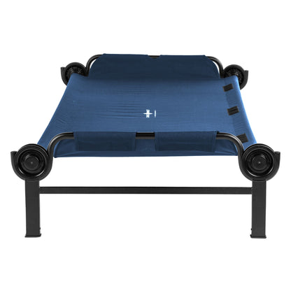 Disc-O-Bed Single Cot, Portable Sleep Solution for Tents & Cabins, Navy, XL