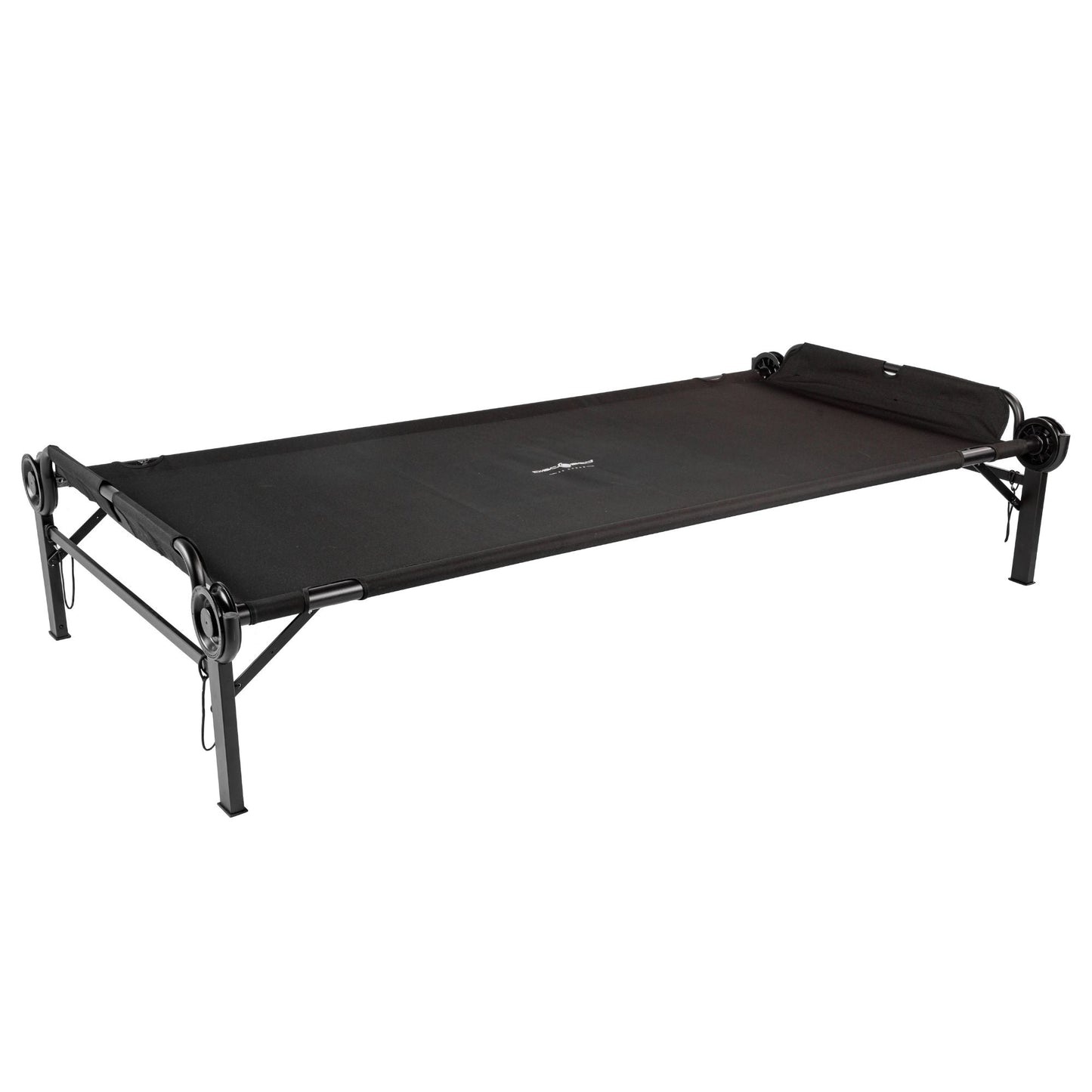 Disc-O-Bed Single Cot, Portable Sleep Solution for Tents, Cabins, Black, 2XL