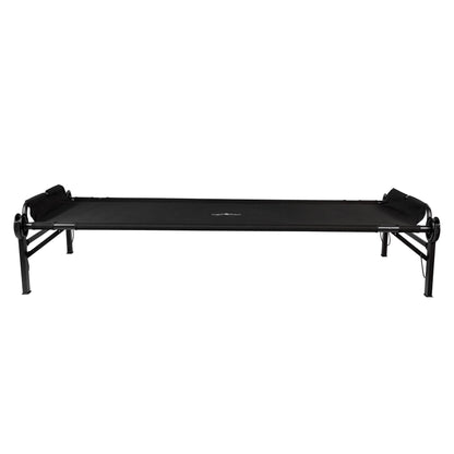Disc-O-Bed Single Cot, Portable Sleep Solution for Tents, Cabins, Black, 2XL