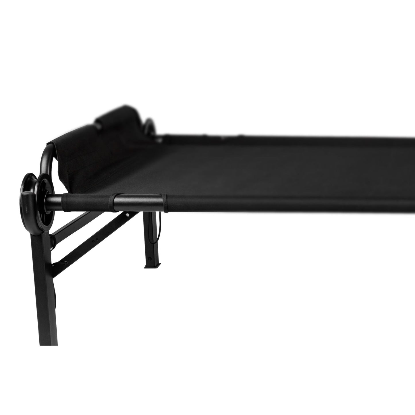 Disc-O-Bed Single Cot, Portable Sleep Solution for Tents, Cabins, Black, 2XL