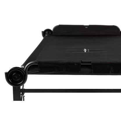 Disc-O-Bed Single Cot, Portable Sleep Solution for Tents, Cabins, Black, 2XL