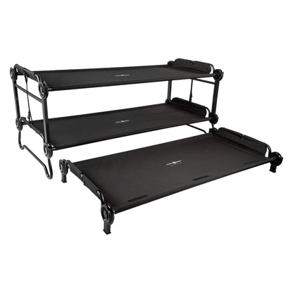 Disc-O-Bed Trundle Cot for XL or 2XL Bunk System with Zippered Carry Bag, Black