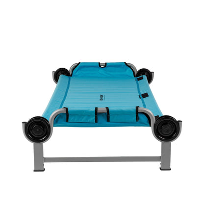 Disc-O-Bed Youth Single Cot Kid-O-Bed with Storage Organizer & Carry Bag, Teal