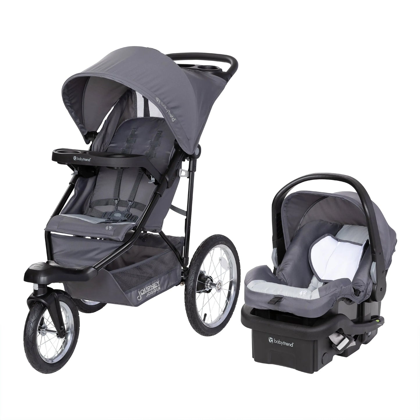 Baby Trend Travel System, Stroller and Car Seat Combo, Journey Jogger, Grey