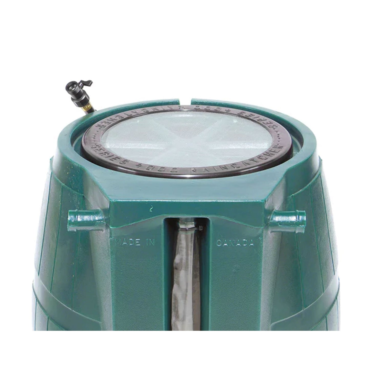 FCMP Outdoor RC4000 50 Gallon Outdoor Rain Water Catcher Barrel Container, Green