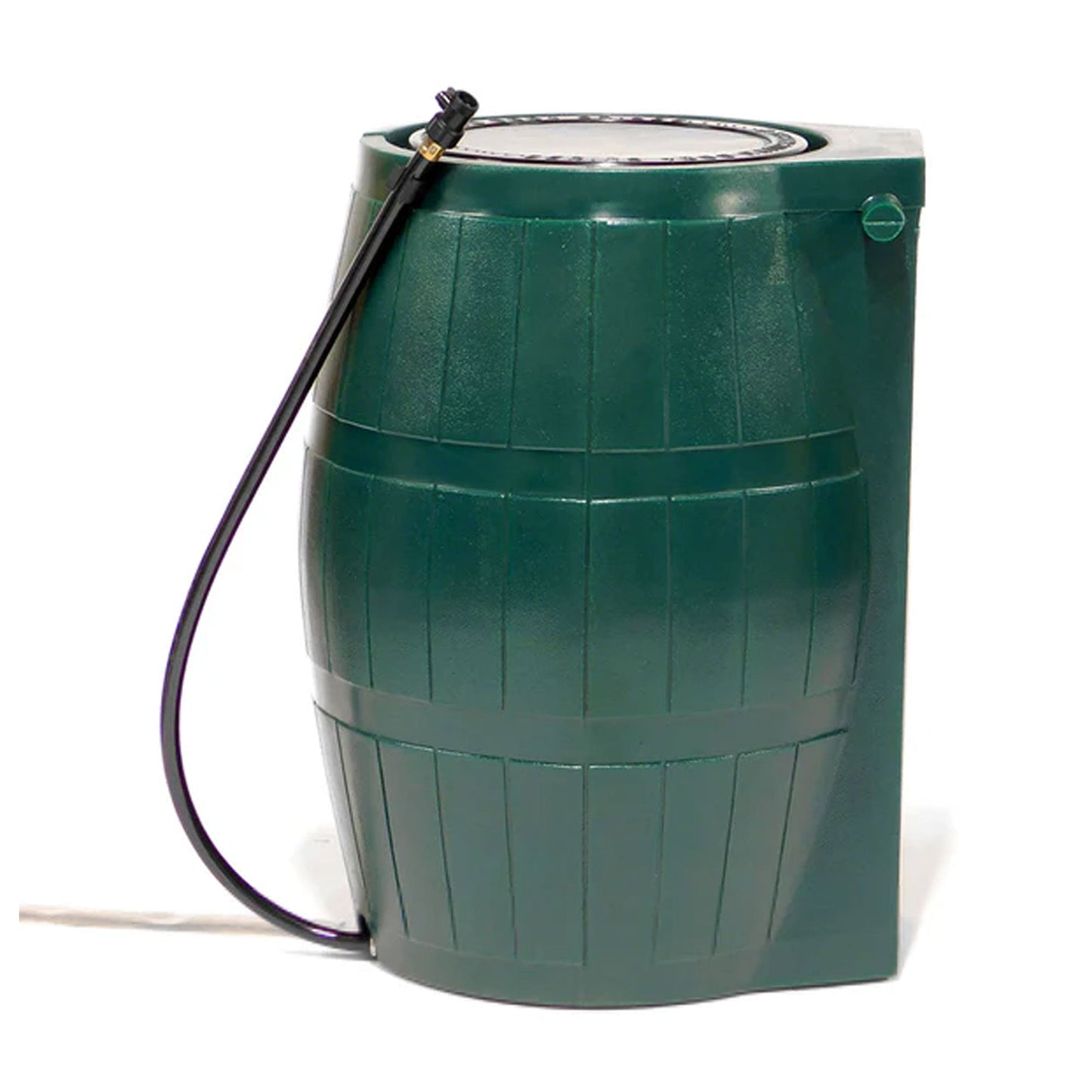 FCMP Outdoor RC4000 50 Gallon Outdoor Rain Water Catcher Barrel Container, Green