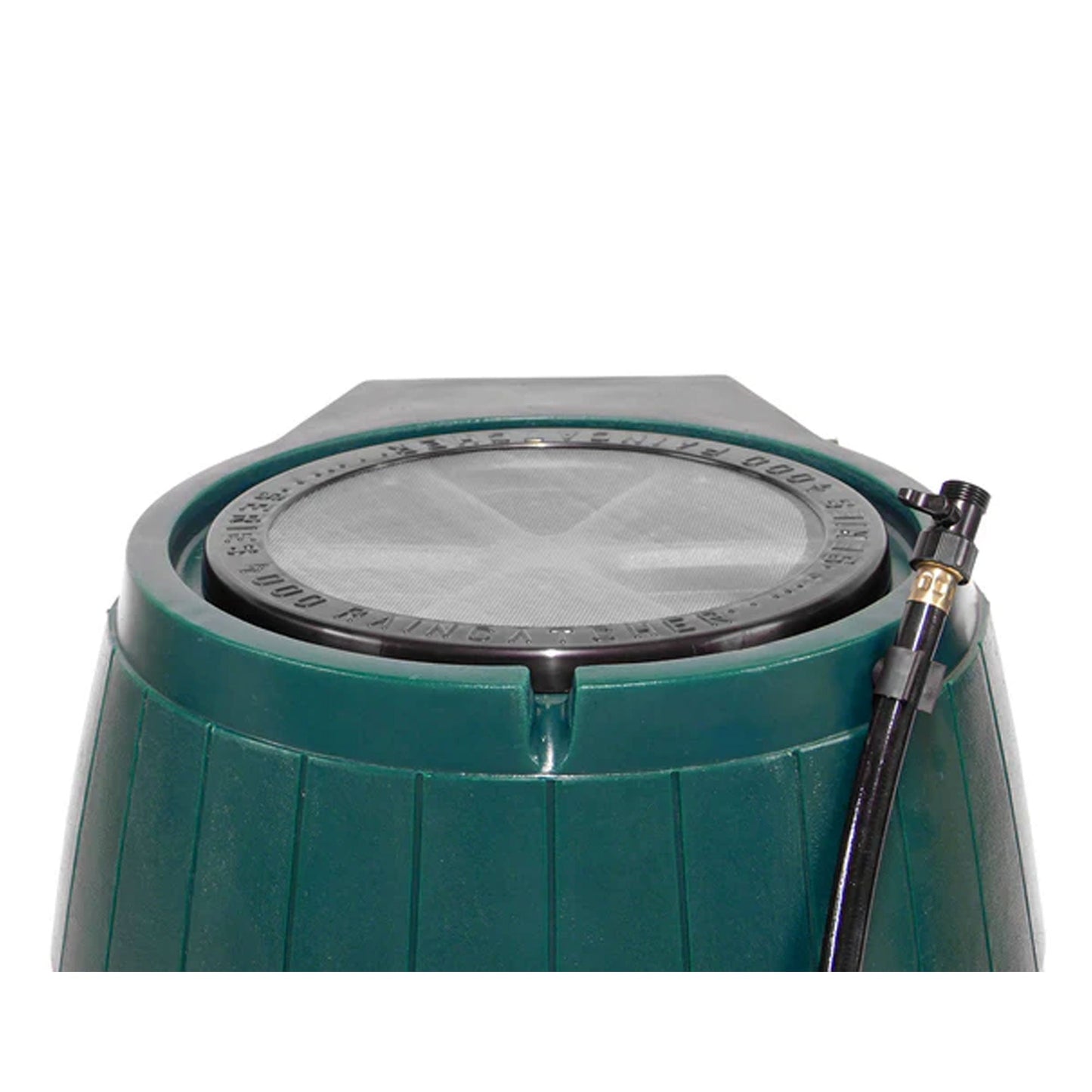 FCMP Outdoor RC4000 50 Gallon Outdoor Rain Water Catcher Barrel Container, Green