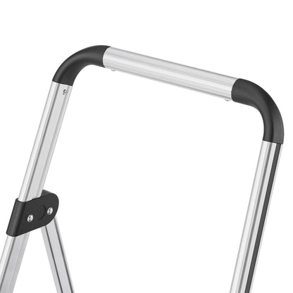 Hailo Folding 2 Step Non-Slip Stool for Home and Kitchen, K71, Silver/Black