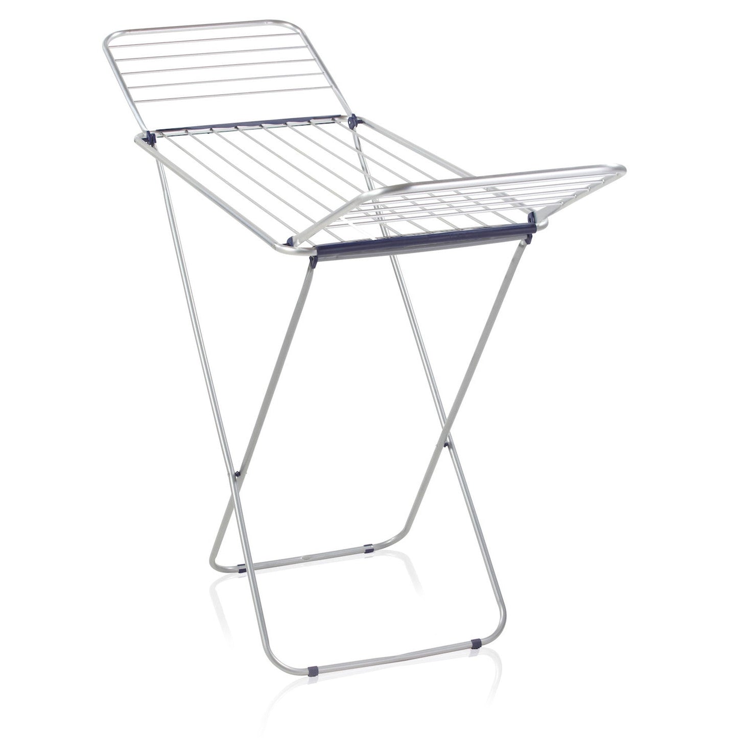 Leifheit Siena 180 Classic Lightweight Foldable Clothes Drying Rack, Silver