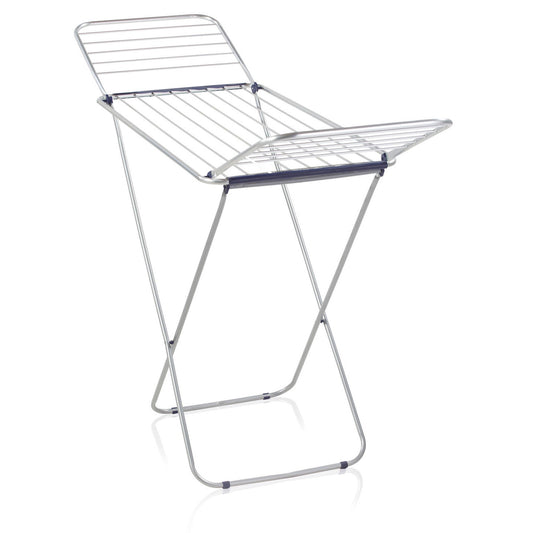 Leifheit Siena 180 Classic Lightweight Foldable Clothes Drying Rack, Silver