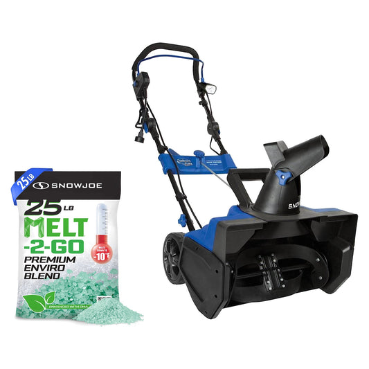 Snow Joe Melt Enviro Snow Deicer with Electric Snow Thrower with 2 Blade Auger