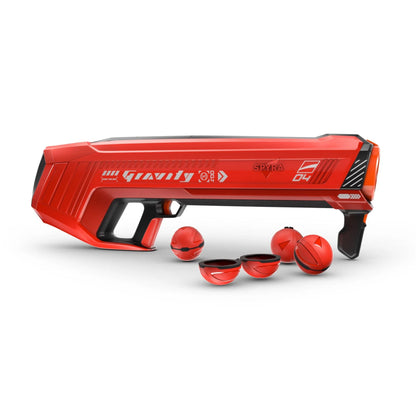 SPYRA Electric Water Bomb Launcher, LED Display & 52 Ft Range, SpyraGravity, Red