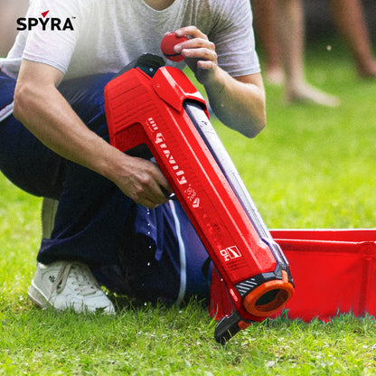 SPYRA Electric Water Bomb Launcher, LED Display & 52 Ft Range, SpyraGravity, Red