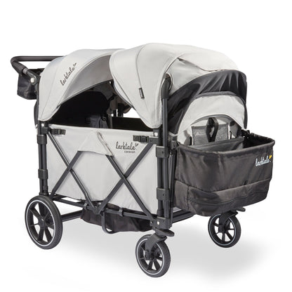 Larktale Caravan Quad Stroller, 4-Seater Wagon, 214 lb Capacity, Avalon Gray